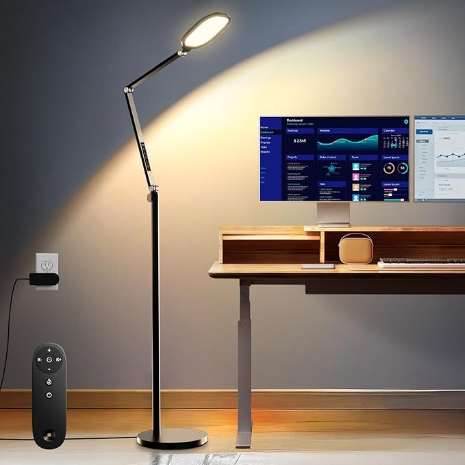 LED Floor Lamp for Office, 30 Lighting Modes Dimmable Standing Lamp