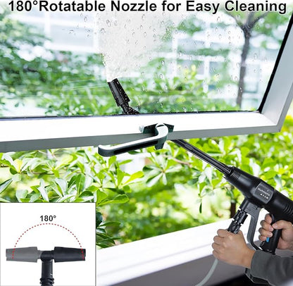 Cordless Pressure Washer Battery Powered,1450PSI Cordless Power Washer with 2pcs 4.0Ah Battery&Charger & 6-in-1 Nozzle Portable for Patio Floor Fence Deck Indoor
