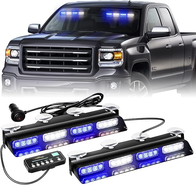 XRIDONSEN Emergency Dash Strobe Lights Safety Flashing Warning Interior
