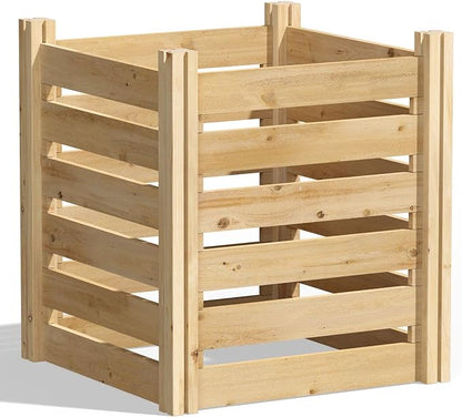 Greenes Fence Cedar Wood Composter, 24" W x 24" L x 31" H / 77.3 Gallons - Made in USA with North American Cedar