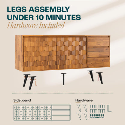 Georgina Sideboard 2 Doors & 3 Drawers