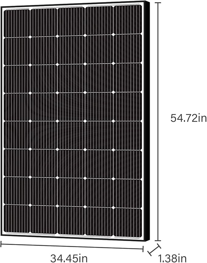 Newpowa 250W Solar Panel Monocrystalline for 12V 24V Norminal System with High-Efficiency Voltage Boost 15V Cells Works Best with MPPT Controller Charger Off-Grid for RV Marine Boat 250 Watts