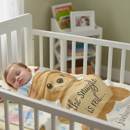 Ships from The US, Personalized Baby Blanket for Boy, Custom Baby Blanket for Kids Soft Flanne Blankets in Easter Personalized Baby Gifts for Infant Newborn Shower (Yellow)