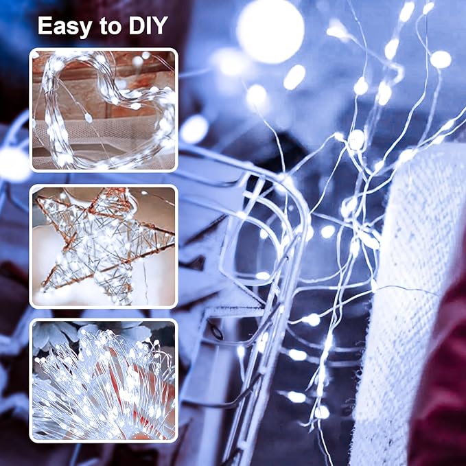 LED Fairy Lights Battery Operated 2Pack