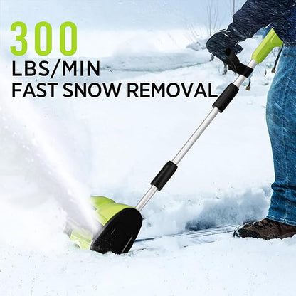 STEELITE Cordless Snow Blower & Snow Shovel Combo - 42V 20-Inch Snow Thrower (850 lbs/Minute) + 21V 12-Inch Snow Shovel (20-Ft Throwing Distance) - Includes 3 x 4.0Ah Batteries & Charger (2 Packages)