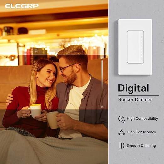 ELEGRP Dimmer Switch, Digital Dimmer Light Switch