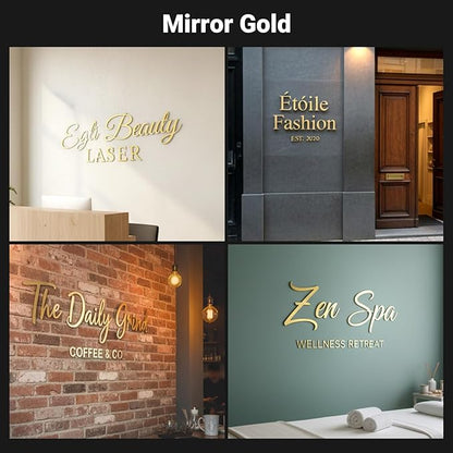 Personalized Business Sign - Custom 3D Laser Cut Acrylic Sign, Business Logo for Wall, Storefront, Salon, Wedding, Office, Company, Cafe, or Home Décor