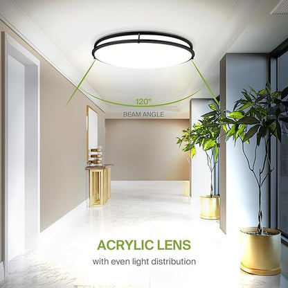 ASD LED 32" Oval Flush Mount Lighting, Close to Ceiling Light Fixture | 5CCT
