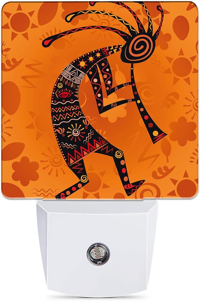 Ethnic African Deity Night Light, Kokopelli Plug into Wall
