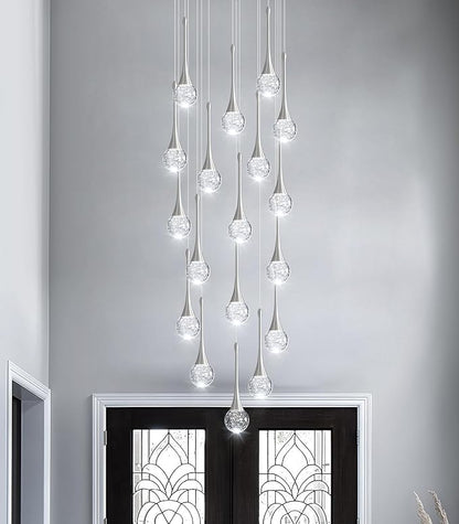 18 Light Modern Glam Crystal Chandelier