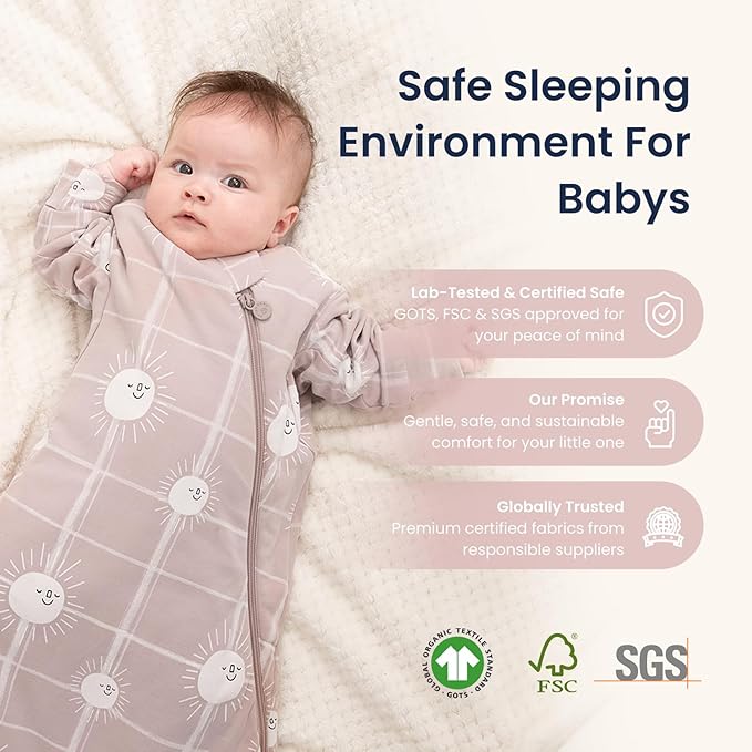 Unisex Sleeping Bag for Babies and Toddlers 1.0 Tog Sleep Sack 18-36 Months, Newborn Sleep Sack, Wearable Blanket Baby, Sleep Sack with Sleeves, Gifts for Baby