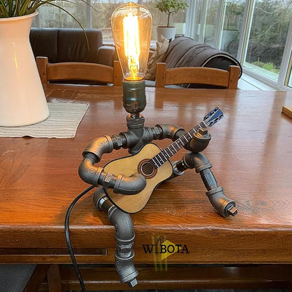 Steampunk Industrial Guitar Lamp