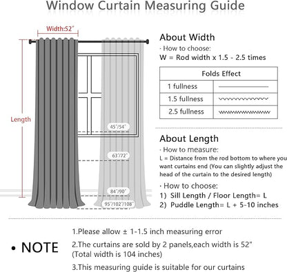 MYSKY HOME 100% Blackout Plaid Linen Curtains 63 Inches Long Double Layer Farmhouse Thermal Insulated Checkered Print Drapes with Rod Pocket Back Tab for Living Room Bedroom, 2 Pcs, 52"Wide, Deep Grey