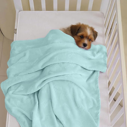 Soft Cozy Fleece Baby Blanket Animal Pattern Soft Cozy Fluffy Plush Receiving Blanket for Newborn Infant Toddler, Warm Crib Stroller Blanket for Boys Girls, 30"x40", Green