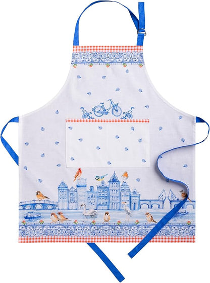 Maison d' Hermine 100% Cotton Apron for women with Pocket Kitchen Chef Apron for Men Cooking Easter Decorations