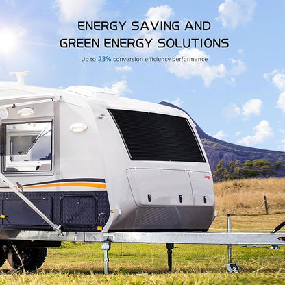 Flexible Solar Panel 150W Fiberglass Monocrystalline Lightweight Module for Off-Grid RV Boat Van Cabin Uneven Surfaces 12V Battery Charge (150W Solar Panel)