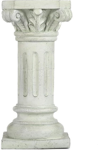26" Tall Roman Column Pedestal Stand - Heavy Duty Magnesium Oxide Garden Pedestal for Statues, Weatherproof Outdoor Pillar for Sculptures – Sturdiness Plinth Base Statue Riser
