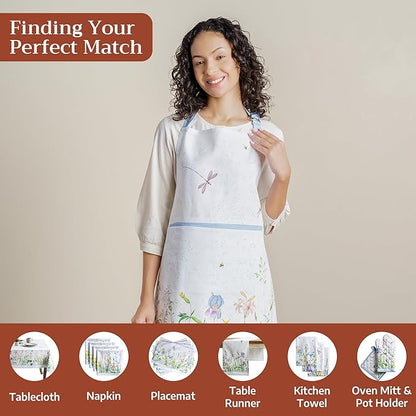 Maison d' Hermine 100% Cotton Apron for women with Pocket Kitchen Chef Apron for Men Cooking Easter Decorations