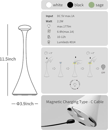 Rechargeable Retro Table Lamp