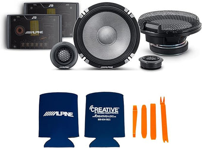Alpine R2 Speaker Bundle -Two Pairs of R2-S652 6.5" R-Series Pro High-Resolution 2-Way Component Speakers