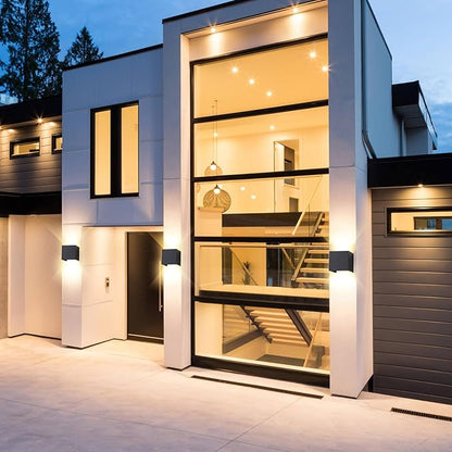 4 Pack Outdoor Wall Sconces Exterior/Interior LED Wall Lights, Square Modern