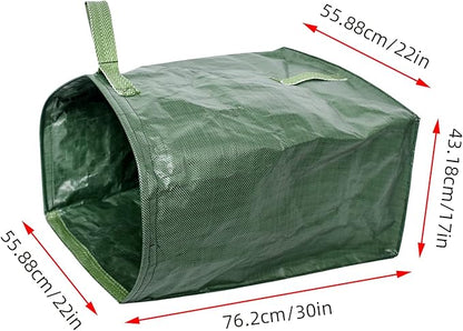 kingsea 2 Pack Yard Waste Bags, Large Yard Dustpan-Type Garden Bag, 53 Gallons Heavy Duty Lawn Pool Garden Leaf Bag for Collecting Leaves Grass Clippings Yard Debris