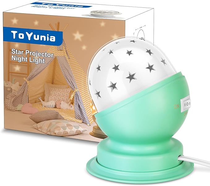 Star Night Light for Kids Girls Night Light Starry Night Light Projector Plug in with Timer,1 Pack,3000K,Green