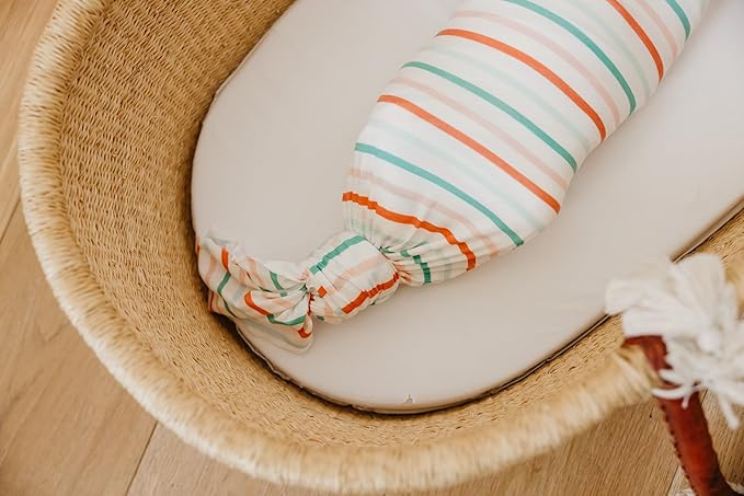 Copper Pearl Large Premium Knit Baby Swaddle Receiving Blanket Tinsel