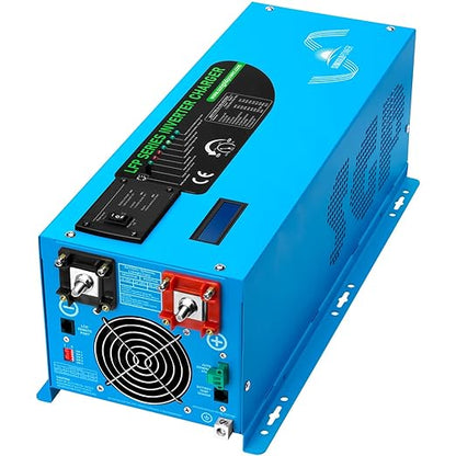 SUNGOLDPOWER 3000W DC 24V Peak 9000W Inverter Charger Pure Sine Wave, AC 120V with 40A Battery AC Charger LCD Display,Low Frequency Inverter, for Home RV Camper