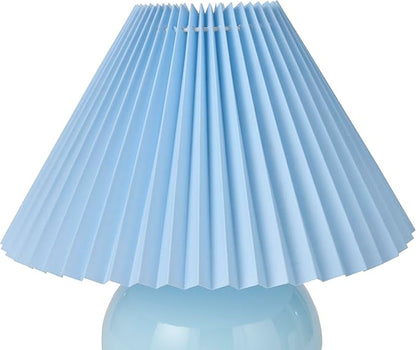 Nourison Home 13" Light Blue Ceramic Round Lamp