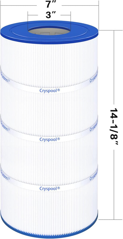 Cryspool® 07031 Filter Compatible with CCP240, R173572, Quantum-240, 178569, C-7469, PCC60, Ultral-A4, FC-1975, 4×60 Sq. Ft Pool Filter Cartridge, 4 Pack