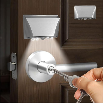 Silver Motion Sensor Keyhole Light
