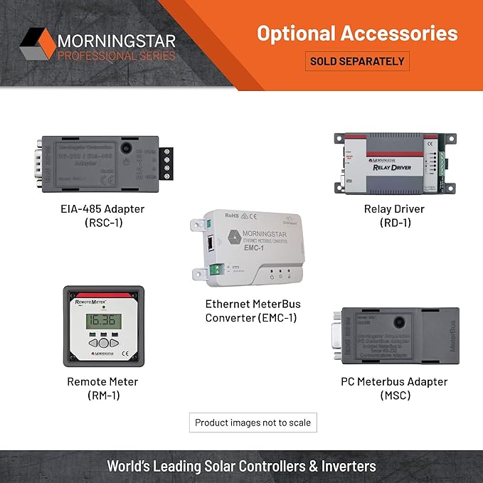 Morningstar SureSine Classic 300W Pure Sine Wave Inverter (SI-300-115V-UL) - DC to AC Converter, 12VDC, 115VAC, 60Hz - for Residential, Mobile, and Industrial Solar/Non-Solar Systems