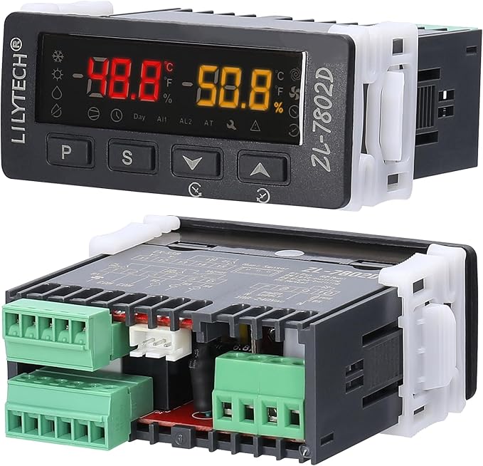ZL-7802D Automatic Incubator,Digital Temperature Controller,Egg Incubator Controller Thermostat Hygrostat for Eggs Turning and PID Control