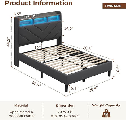 Twin Size Velvet Bed Frame
