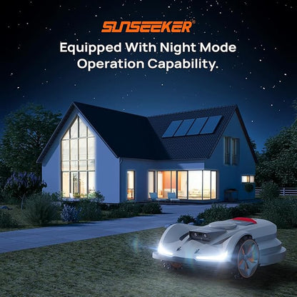 Sunseeker X7 Wireless Robot Lawn Mower 0.75 Acre/ 32,000Sq. Ft, with Smart APP Control, Vision AI System & RTK, Path Planning, Adaptive Floating Cut Height up to 4", for Medium to Large Yards