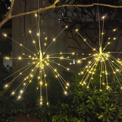 5 Pack Solar Firework Lights, 450 LED 8 Modes Dimmable Waterproof Hanging DIY