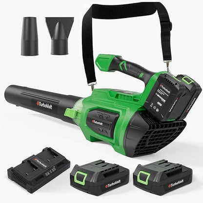 40V Leaf Blower Cordless, 620CFM Brushless Electric Leaf Blower Cordless with 2×5.0Ah Batteries and Charger, Battery Powered Leaf Blowers 4-Variable Speed & Turbo Mode Blowers for Lawn Care, Yard