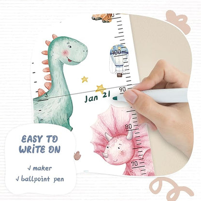 Personalized Name Growth Chart for Kids, Watercolor Dinosaur Height Measurement Chart for Children's Growth, Suitable for Both Boys and Girls, Removable and Easy to Store, Lightweight