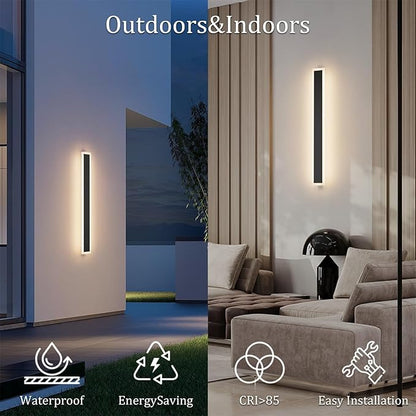 2 Pack 31.5in Outdoor Wall Lights