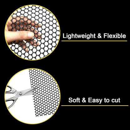 Chicken Wire Fencing Mesh Plastic with Zip Ties, 1.3×10FT Garden Netting for Moss Poles, Plastic Chicken Wire for Poultry Rabbit Fencing,Crafts,DIY - Black