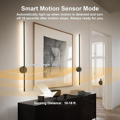 Motion Sensor Battery Operated Wall Sconce Set of Two