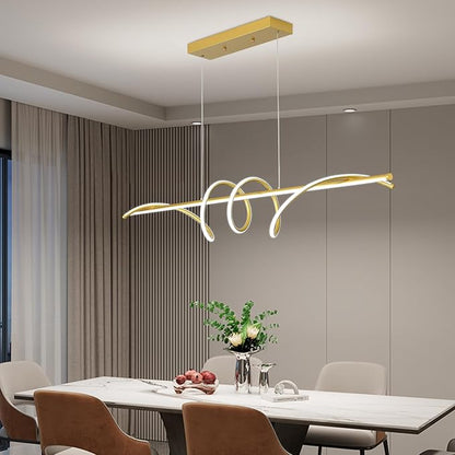 Modern Chandelier, Dimmable LED Pendant Light, Ring Chandelier