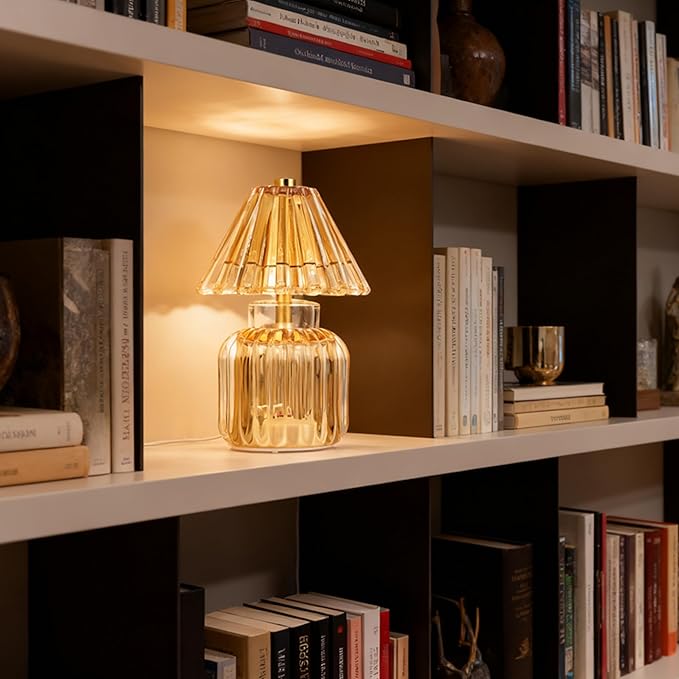 Battery Operated Lamp with Auto-Off Timer, Cordless Table Night Light