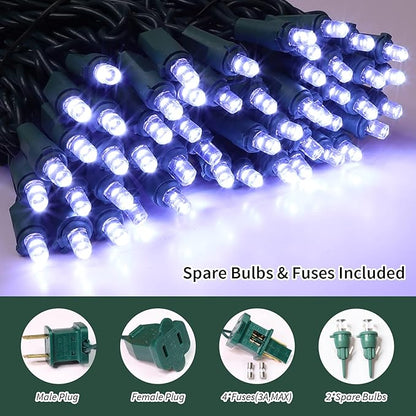 LAMPHOME 100 Count Cool White -String Lights