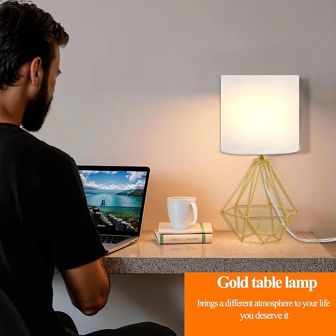 COTULIN Gold Modern Small Table Lamp