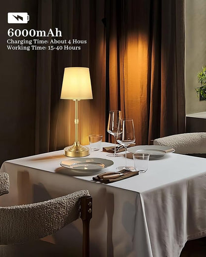 Portable LED Table Lamp, Rechargeable Cordless Desk Lamp