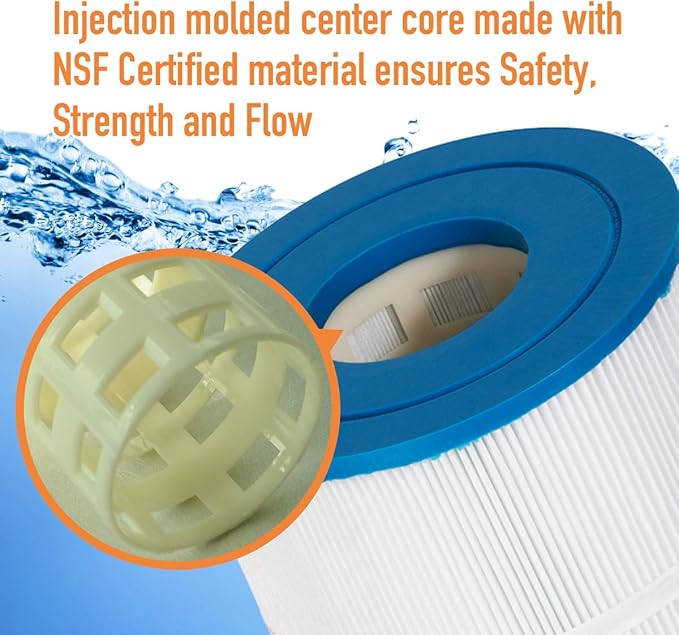 ZOTEE PA120 Swimming Pool Filter Replaces CX1200RE,C1200, C-8412,Darlly 81202,Filbur FC-1293,Waterway Clearwater II,Pro Clean 125,817-0125N,Aladdin 22002,120 Sq.Ft Pool Filter Cartridge,1 Pack