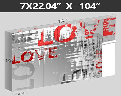 XMPMBM-Graffiti Art backsplash Large Decorative Wallpaper Colorful Alphabet Bedroom Bathroom Wall Mural- W 154" X H 105"（112 Square Foot）