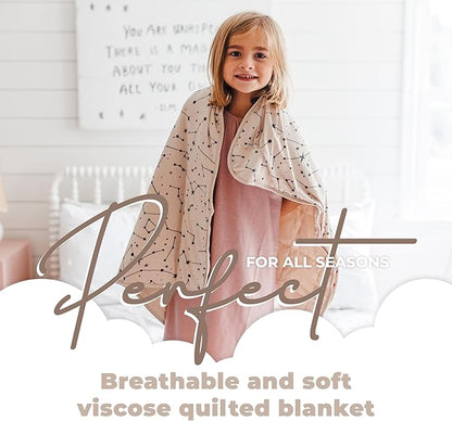 Nyte Nyte Baby - 1.0 TOG Soft Baby Quilted Blanket - Lightweight and Breathable, Ideal for Newborns and Toddlers, 30" x 40", Machine Washable, Beige